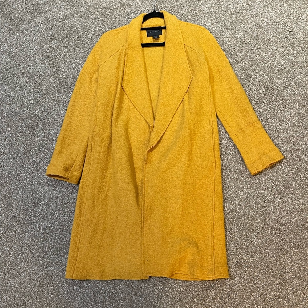 Tahari Mustard Yellow Coat